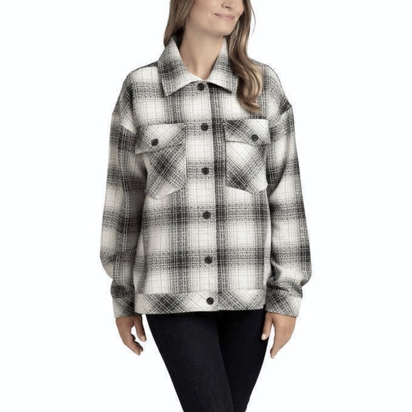 NWT Boston Traders Ladies' Shacket Shirt Jacket SZ M - OVERSIZED - Picture 1 of 6